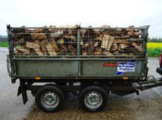 Full load three cubic metre seasoned cut wood Cambridgeshire